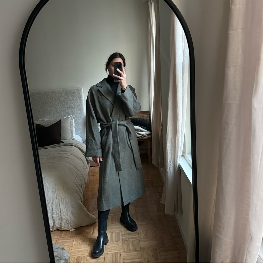 Olive Green Wool Coat